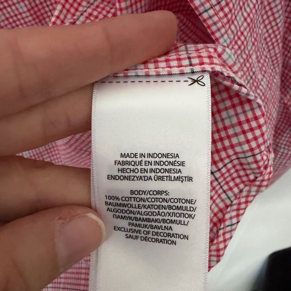 Ralph Lauren kids Red Plaid Button Down Shirt size small - Picture 4 of 6